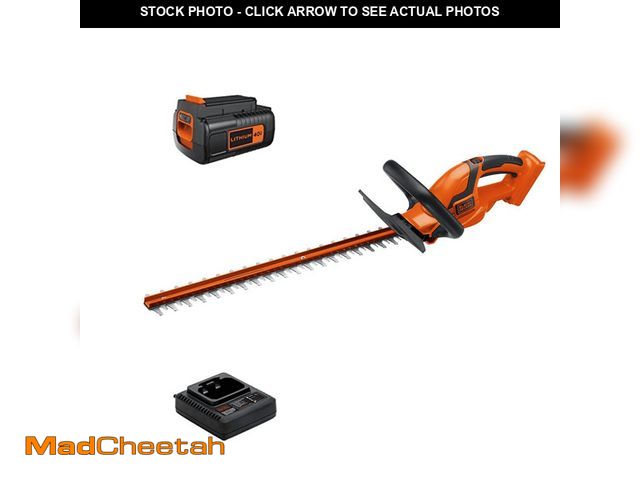 Lot 74-12687474 - BLACK+DECKER 40V MAX* Cordless Hedge Trimmer, 24-Inch, (LHT2436) - USED