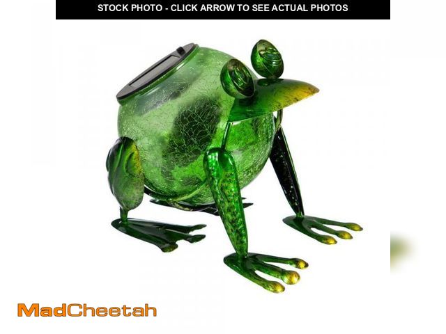 Lot 74-12424683 - *SEE DETAILS* Evergreen Metal Solar Frog Garden Statue *SEE DETAILS*  - USED