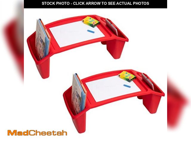 Lot 74-12510375 - Mind Reader Kids Lap Desk, Portable Activity Tray with Side Storage, Stackable Plastic Desk for Draw...