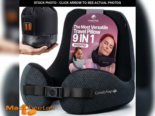 Lot 74-13623426 - ComfyNapÃÂ® Versatile Travel Neck Pillow for Airplane [Patented], 9 Positions in 3 Techniques, Plan...