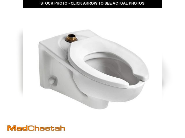 Lot 74-12992683 - American Standard Afwall FloWise EverClean 1.1 GPF Elongated Toilet Bowl Only and Top Spud Slotted R...