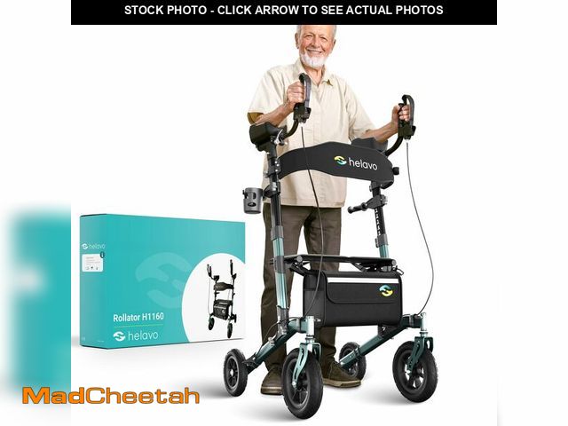 Lot 74-14238821 - Helavo All Terrain Upright Walker with Flat-Free Solid Rubber Tires - Outdoor Stand Up Walker for Se...