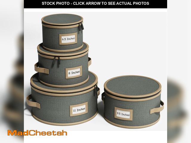 Lot 74-13625570 - Hard Shell China Storage Containers Ã¢â¬â 4 Piece Set for Storing Dinner Plates, Salad Plates, Qu...