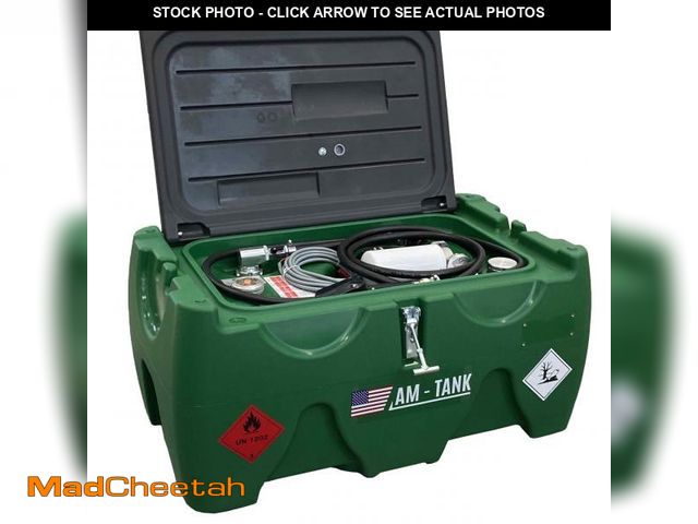 Lot 74-12206221 - AM-TANK 40 DIESEL: Portable 40 gal Diesel Tank to fit under Truck Tonneau Cover with 12V Pump, Parti...