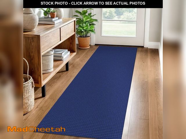 Lot 74-12700197 - EARTHALL Woven Runner Rug 2x6 Ft Washable Runners for Hallways Cotton Non Slip Rubber Backed Kitchen...