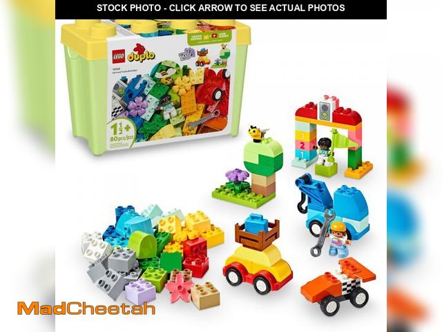 Lot 74-12438536 - LEGO DUPLO Classic Cars and Trucks Brick Box Playset, Educational STEM Toy, Preschool Building Set f...