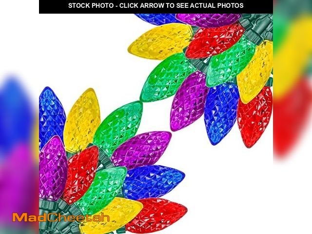 Lot 74-10963076 - (MISSING ONE STRING ) 2-Pack Connectable C9 LED Christmas Lights String, 66 FT 100 LED Christmas Lig...