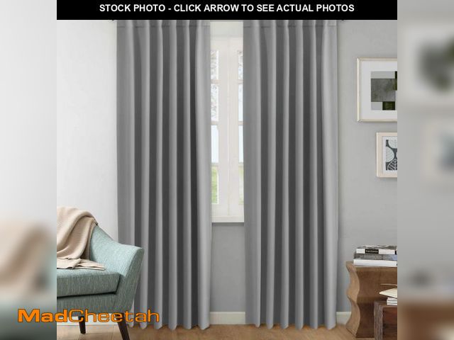 Lot 74-12307436 - H.VERSAILTEX Blackout Curtains Thermal Insulated Window Treatment Panels Room Darkening Blackout Dra...