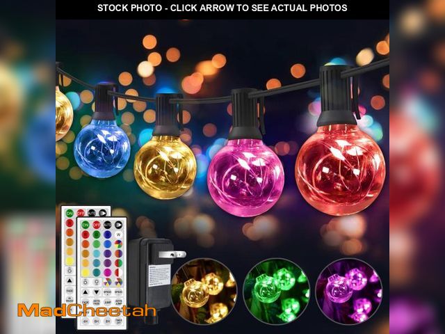 Lot 74-12214515 - Color Changing Christmas Lights Outdoor String Lights 50ft 50 G40 Bulbs Waterproof Connectable up to...
