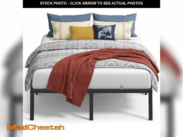 Lot 74-13844897 - VASAGLE Queen Metal Bed Frame 16 Inches Tall, 1100 lb Weight Capacity, No Box Spring Needed, with Un...