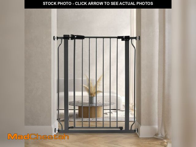Lot 74-12664282 - ELEVON Baby Gate for Stairs Doorways, Safety Pet Gate with Auto-Close/Hold-Open Features, Fits Openi...