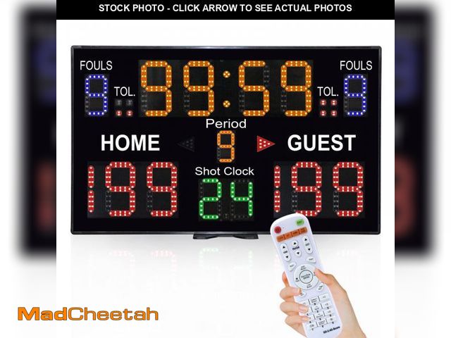 Lot 74-12188344 - YZ Battery Powered Electronic Basketball Scoreboard Timers with Shot Clock, 12/14/24/30S Custom Shot...