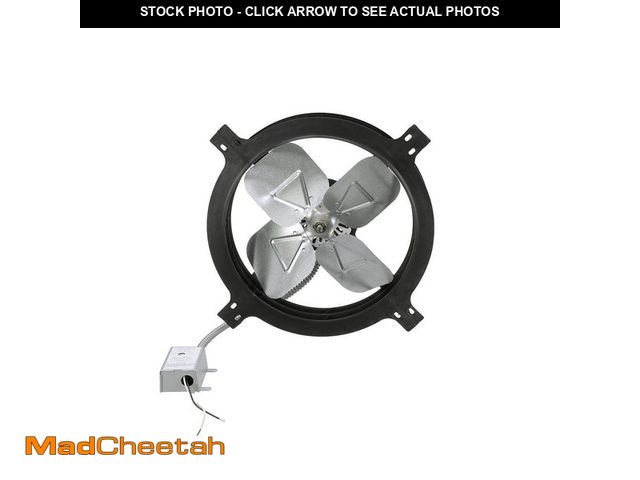 Lot 74-14356285 - Air Vent 1620 CFM Black Electric Powered Gable Mount Electric Attic Fan - UNUSED