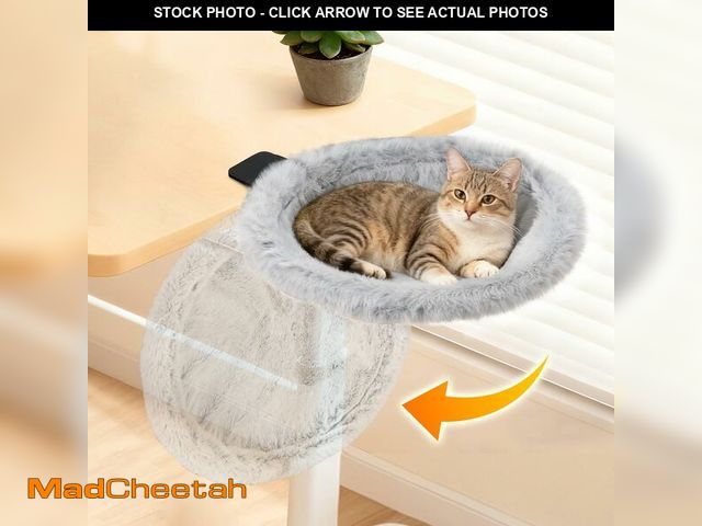 Lot 74-13573232 - Pawaboo Cat Desk Bed, Sunken Cats Hammock with Steel Clamp Hold up to 40lbs, One-click Foldable Cat ...