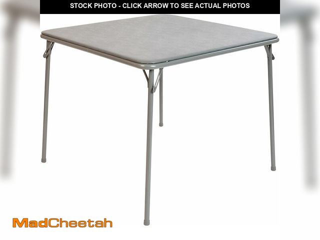 Lot 74-14581830 - Flash Furniture Madelyn 33.5" Folding Card Table, Gray - UNUSED