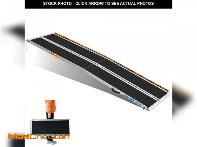 Lot 74-12162571 - LEMNISCATE 10FT Wheelchair Ramp for Home Steps, 120" Lx29.2 W, Non-Skid Portable Handicap Ramps for ...