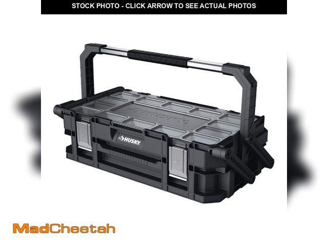 Lot 74-14468066 - *DIRTY* Husky Connect Stackable Portable Cantilever 22 Removable Compartment Small Tool and Parts Or...
