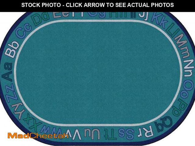 Lot 74-12488755 - Flagship Carpets Know Your ABCs Educational Oval Area Rug for Home Learning or Classroom Mat, Kids R...