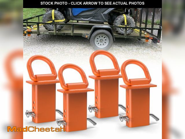 Lot 74-14056880 - AUH 5/8Ã¢â¬Â Stake Pocket Tie Down D Rings Orange, 4PCS Trailer D Rings with Anti-Loss Pin, Heavy ...