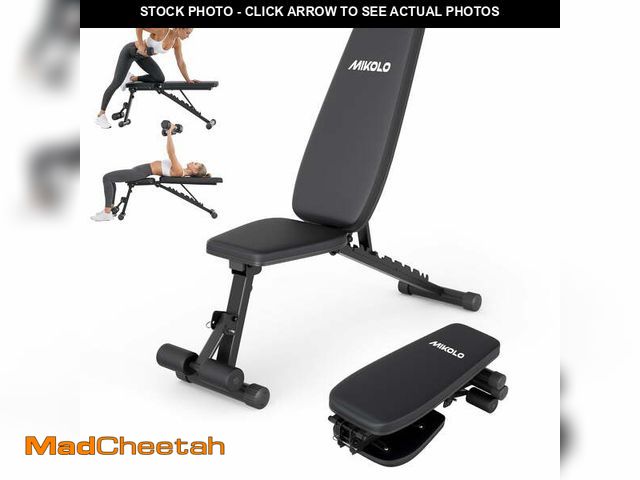 Lot 74-14324293 - Mikolo 9 Positions Adjustable Weight Bench, Foldable Workout Bench with 800lbs Weight Capacity, Benc...