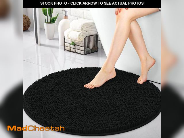 Lot 74-12219178 - OLANLY 30-inch Round Bathroom Rugs, Extra Soft and Absorbent Chenille Bath Rugs, Quick Dry Machine W...