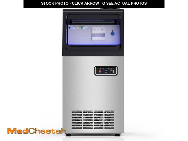 Lot 74-14560944 - Velivi 13.6 in. Commercial Nugget Ice Maker, 110 lbs./24H, 20 lbs. Storage, Dual Water Inlet, Stainl...