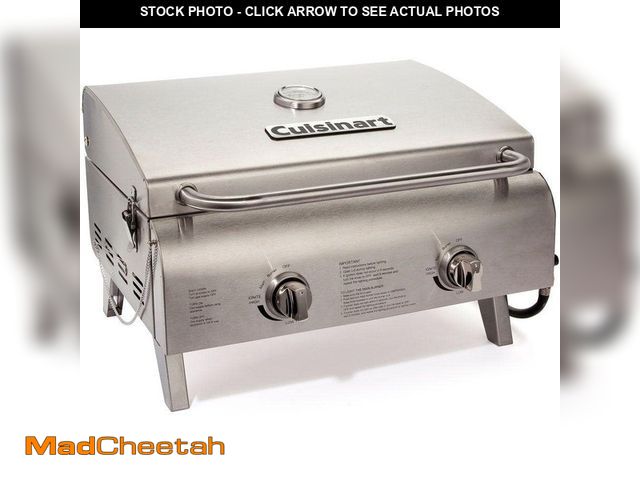 Lot 74-13269041 - CUISINART OUTDOORS Portable Propane Tabletop Grill in Stainless Steel - UNUSED