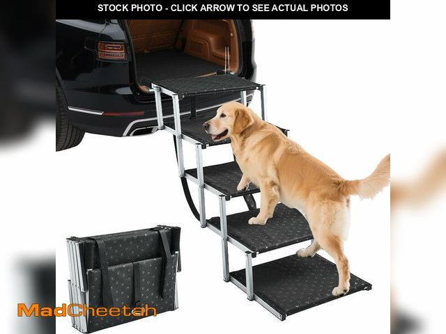 Lot 74-12716774 - Saker Foldable Dog Ramp for Cars, SUVs, Trucks, Portable Pet Dog Stairs with Non-Slip Surface &amp; ...