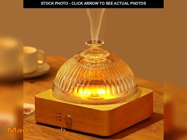 Lot 74-11366082 - Lecdura 200ml Glass Dome Essential Oil Diffuser, Ultrasonic Aroma Diffusers with Glass Reservoir &am...