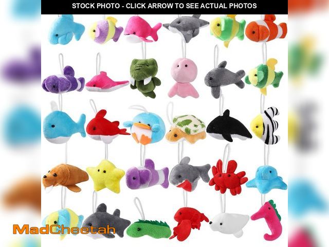 Lot 74-14055868 - 30 Pack Mini Ocean Animal Plush Toys Bulk,Cute Sea Creatures Stuffed Animals,Small Keychain Decorati...