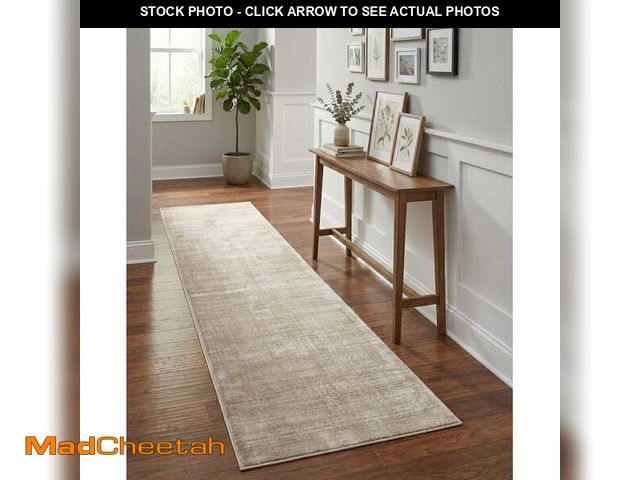Lot 74-14375192 - Vision Cream 2 ft 8ins. x 23 ft. Solid Runner Rug - UNUSED