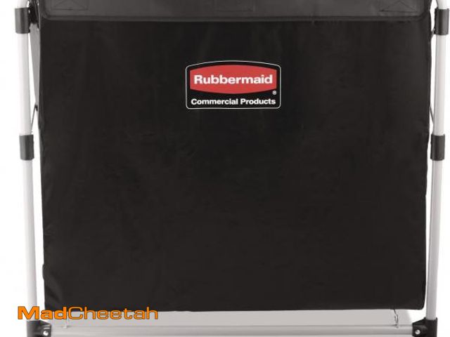 Lot 74-12399295 - Rubbermaid Commercial Products, Collapsible X Cart, Black, Steel 8 Bushel Bin, Commercial Laundry Ca...
