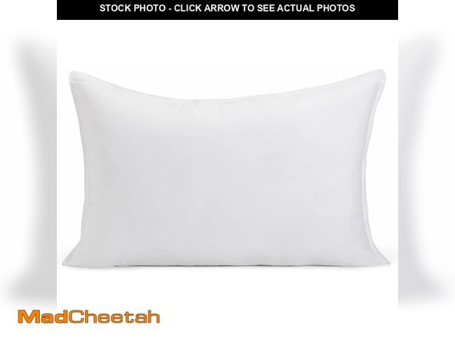 Lot 74-13563722 - Basics Down Alternative Bed Pillow, Medium Density for Back and Side Sleepers, Queen - Pack of 2, Wh...