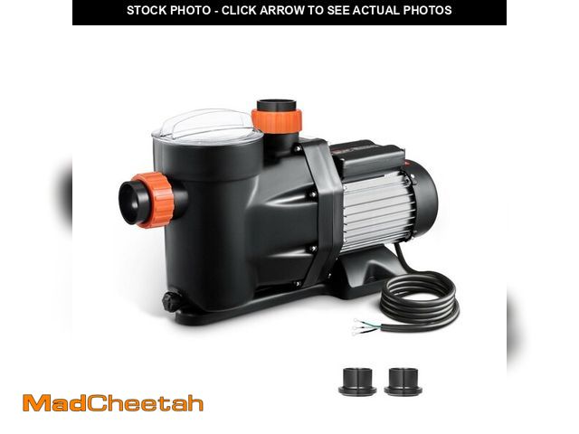 Lot 74-14326382 - VEVOR Above Ground Pool Pump, 1.5HP, 122 GPM Max Flow Single Speed Swimming Pool Pump, 220V 3450 RPM...