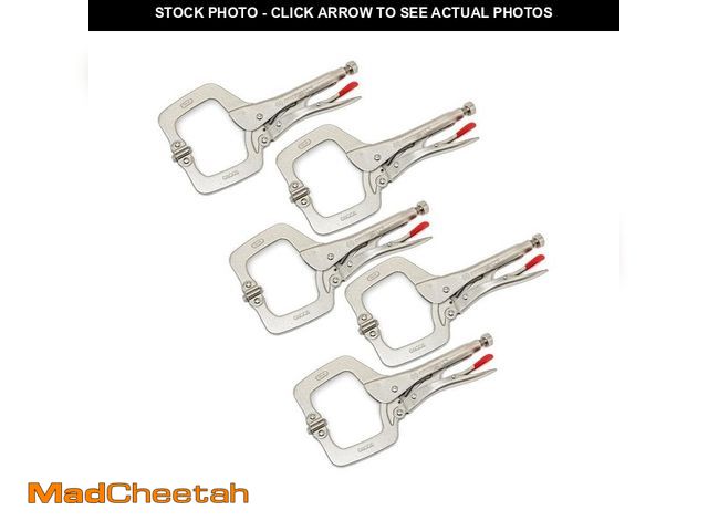 Lot 74-14558772 - Crescent 11 in. Locking C-Clamp with Swivel Pad Tips (5-Piece) - UNUSED