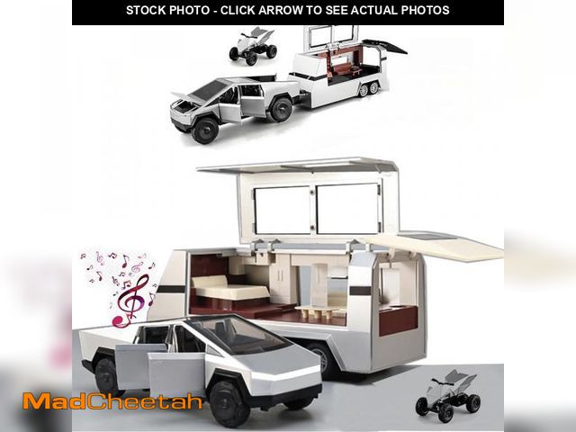 Lot 74-12314280 - Toy Car Alloy Diecast Truck Model with Motorcycle ATV RV with Sound and Light Eddect Race Car Displa...