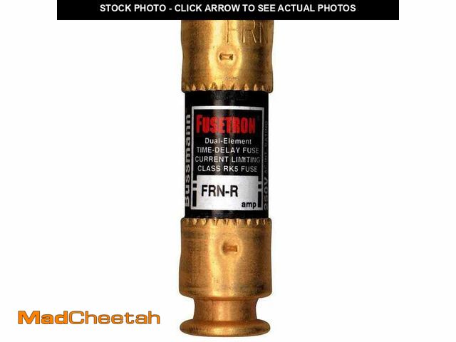 Lot 74-12777792 - Cooper Bussmann FRN Series 15 Amp Brass Time Delay Fuse Cartridges (2-Pack) - UNUSED