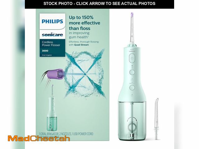 Lot 74-14384028 - Philips Sonicare Cordless Power Flosser 3000 - Water Flosser with Innovative Quad Stream Technology,...
