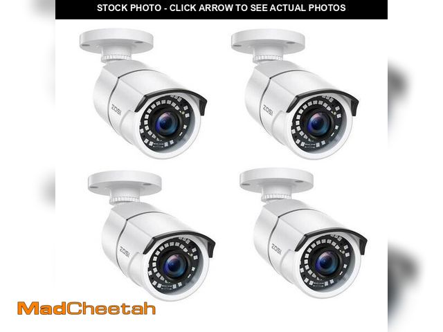Lot 74-14589049 - ZOSI 4 In 1 1080p Plug-in Outdoor/Indoor Bullet Security Camera Compatible for 1080p/720p TVI/CVI/AH...