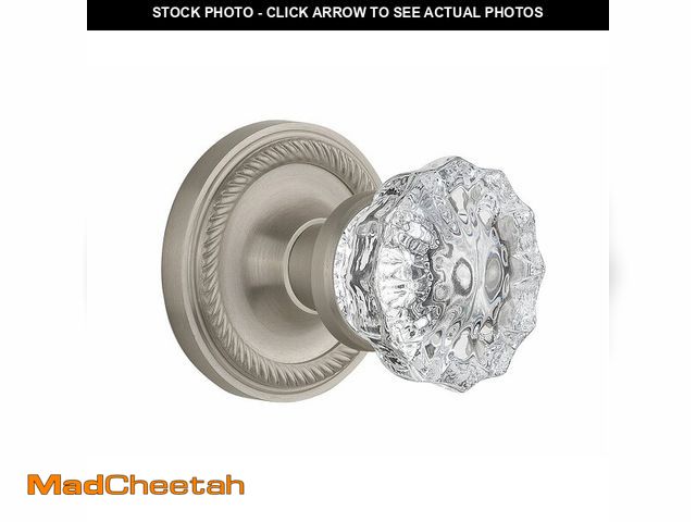 Lot 74-12606009 - Nostalgic Warehouse Rope Rosette with Crystal Door Knob - UNUSED