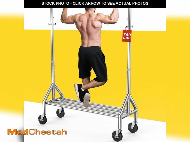 Lot 74-14612672 - Upgraded 100% Stainless Steel Clothing Rack Load 760LBS, Heavy Duty Clothes Racks with Larger &amp; ...