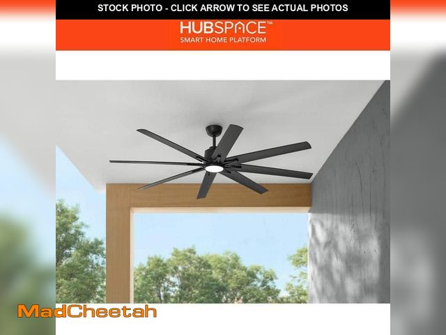 Lot 74-13560840 - Home Decorators Collection Kensgrove II 72 in. Smart Indoor/Outdoor Matte Black Ceiling Fan with Rem...