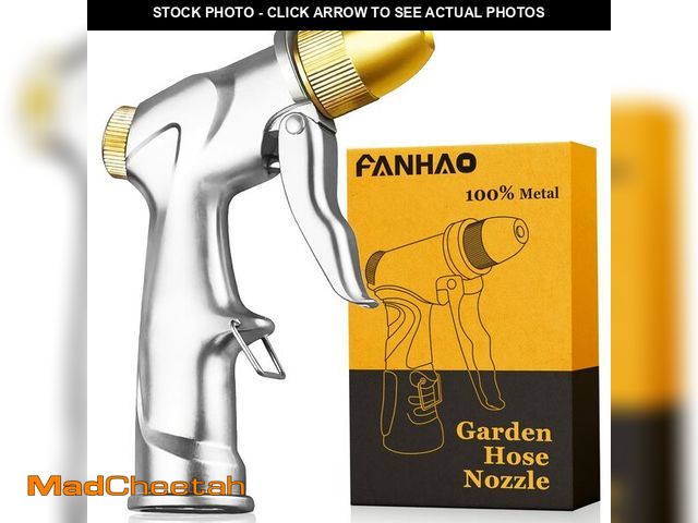 Lot 74-12711759 - FANHAO Upgraded Garden Hose Nozzle Sprayer, 100% Heavy Duty Metal Handheld Water Nozzle High Pressur...