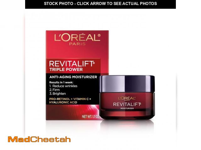 Lot 74-12117578 - L'Oreal Paris Revitalift Triple Power Anti-Aging Face Moisturizer, Pro Retinol, Hyaluronic Acid &amp...