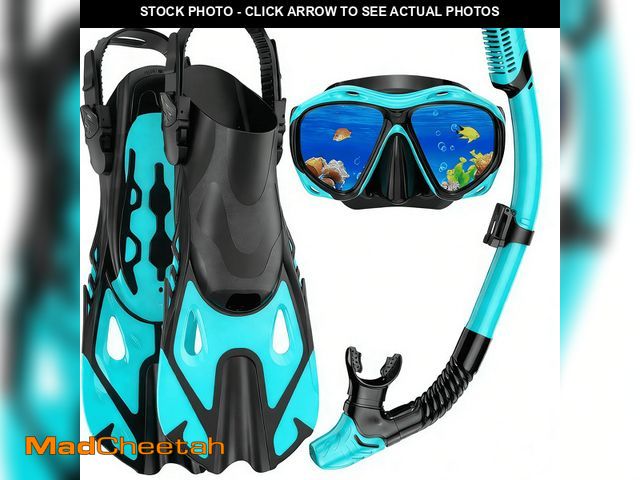 Lot 74-14436064 - Snorkeling Gear for Adults Men Women, 3 in 1 Snorkel Set with Panoramic View Diving Mask, Dry Top Sn...