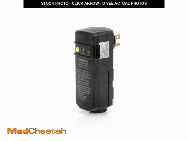 Lot 74-14410838 - Leviton 15 Amp 120-Volt AC Self-Test Right Angle Plug-In GFCI Automatic Reset GSRA1-THD - UNUSED