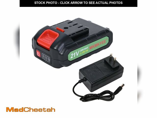Lot 74-14270156 - MKMKYEE 21v III Battery, 2.0 Ah Battery with Electric Quantity Display and Charger Cord Compatible f...