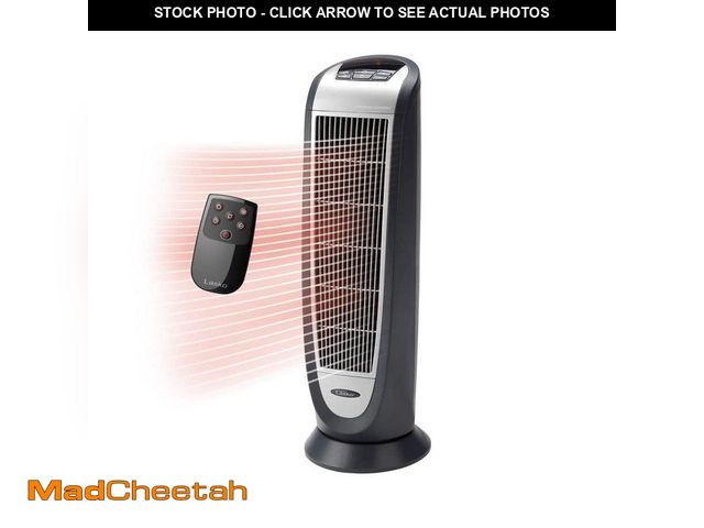 Lot 74-12920489 - Lasko Tower 23 in. 1500-Watt Electric Ceramic Oscillating Space Heater with Digital Display and Remo...