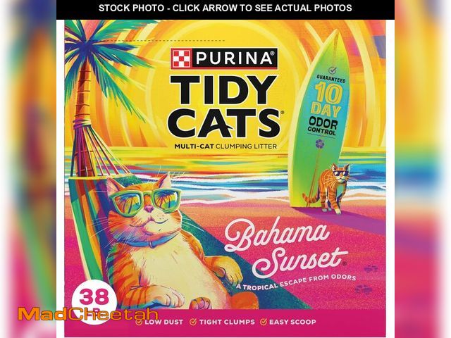 Lot 74-12544313 - Purina Tidy Cats Bahama Sunset Scented Clumping Cat Litter Odor Control Formula - 38 lb. Box - UNUSE...