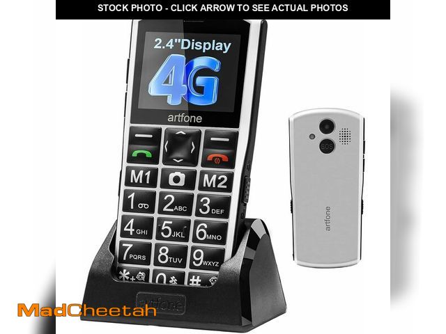 Lot 74-13540232 - artfone A400 Pro Silver - Large Button Cell Phone for SeniorsÃ¤Â¸Â¨4G LTE Unlocked Phones with SOS B...